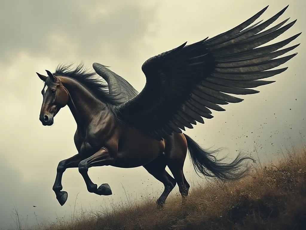 a horse with wings