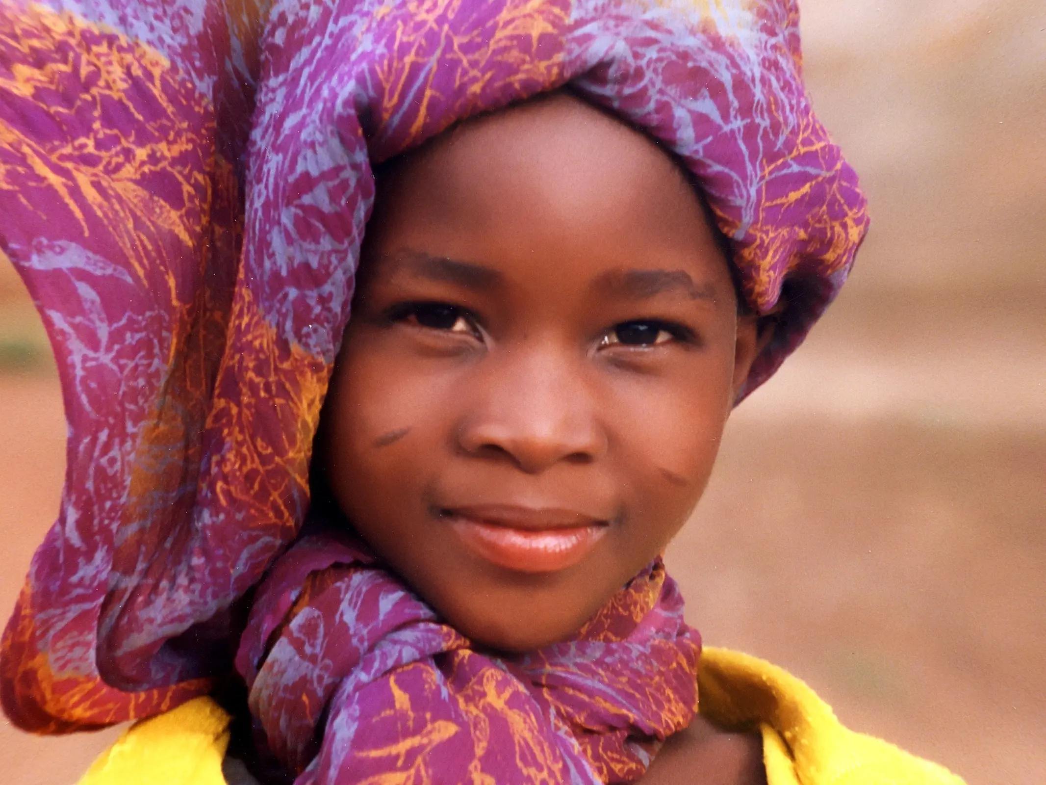 Pretty young girl smiling at the camera