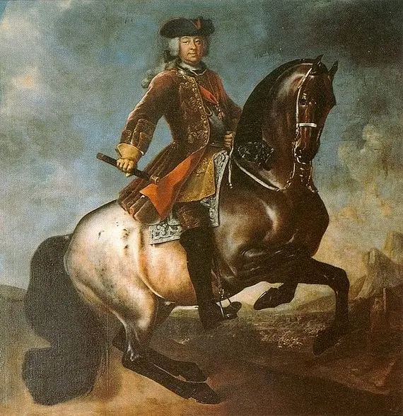 Duke Carl Alexander on Horseback - August Querfurt