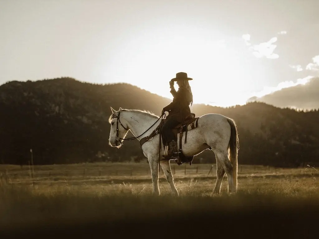 Woman on a horse in Colorado