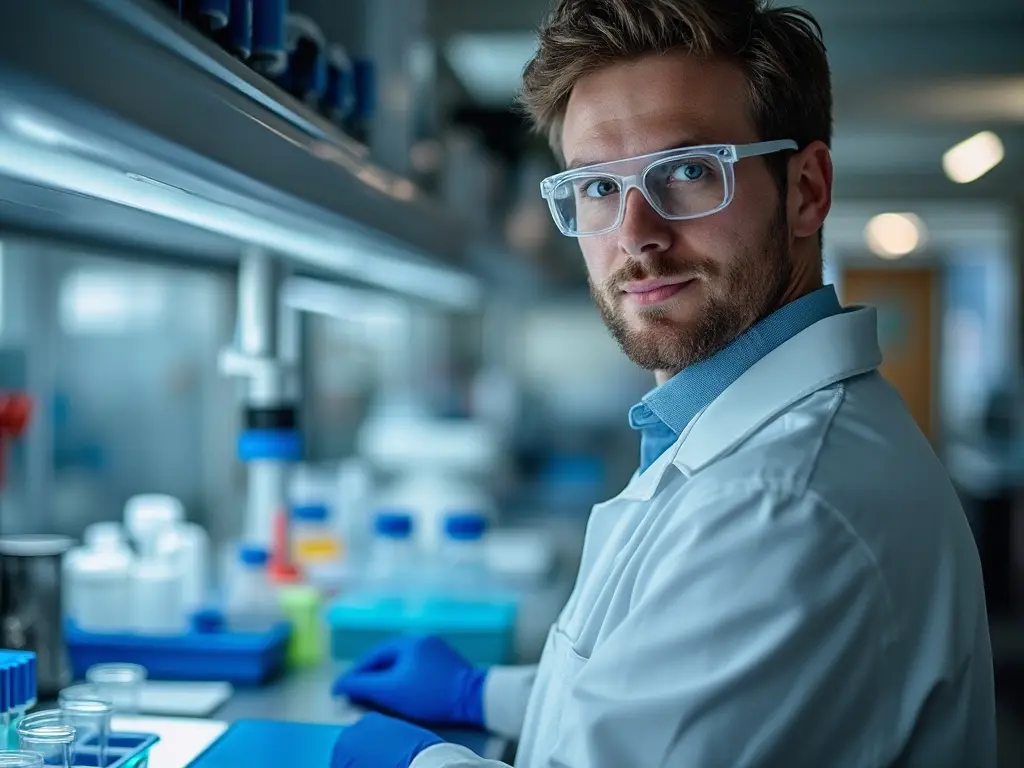 man standing in a laboratory