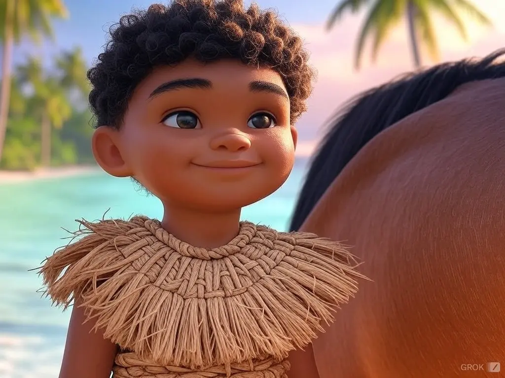 3D character of a boy with a horse