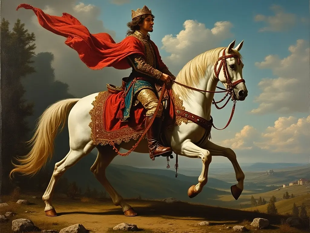 Man riding a horse