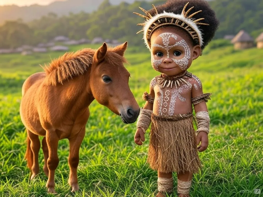 3D character of a girl with a horse