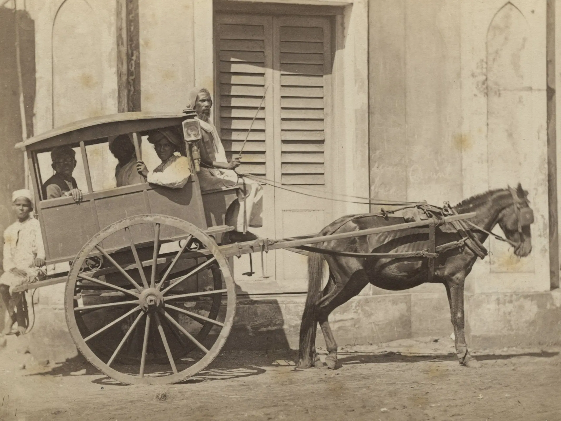 Horse and cart in India