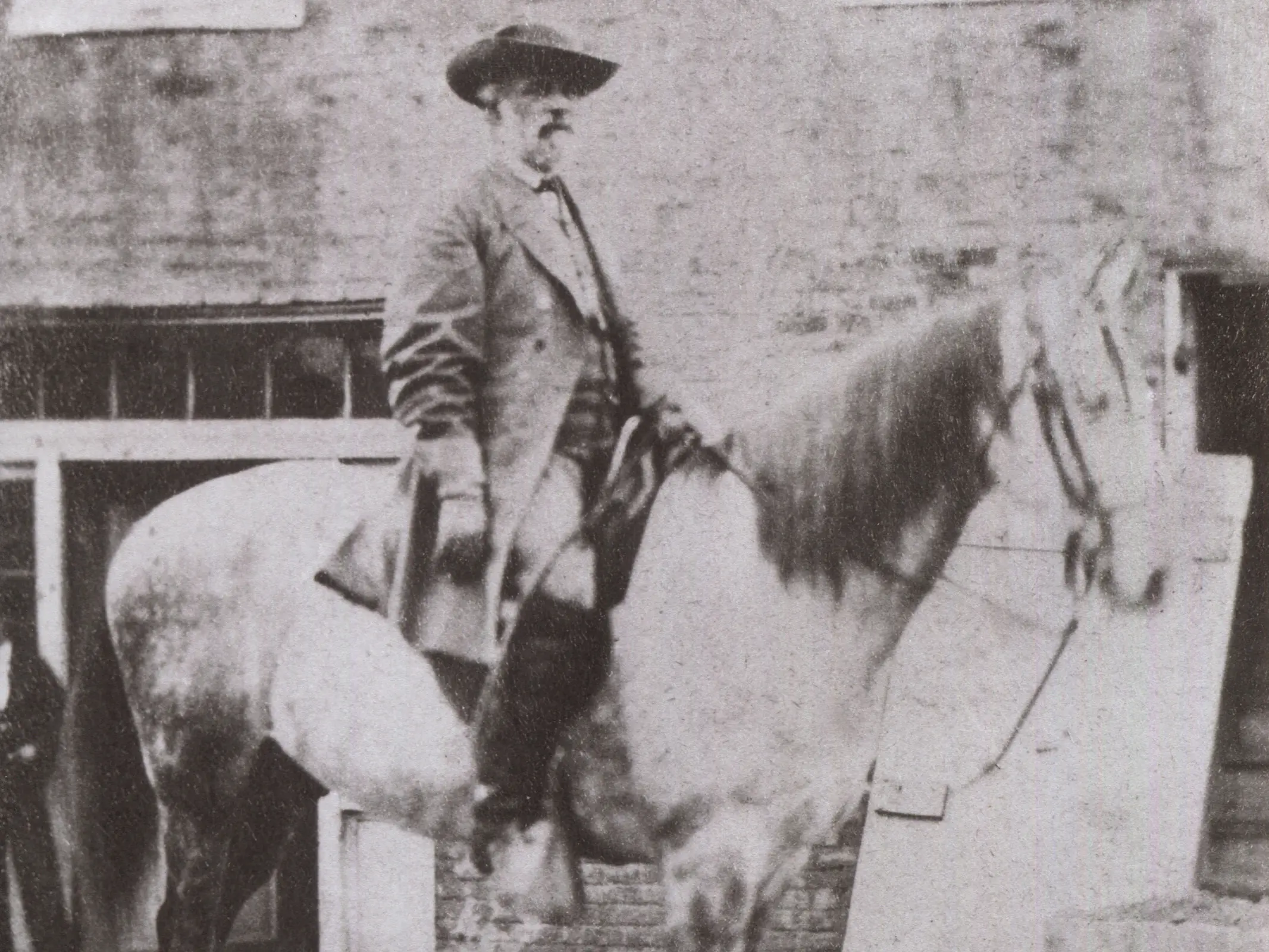 Robert E. Lee on his horse Traveler