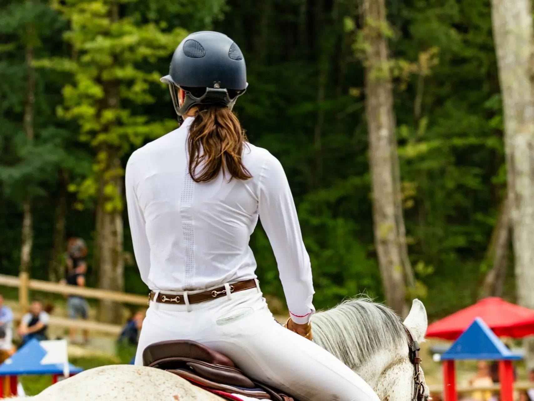 woman riding a horse