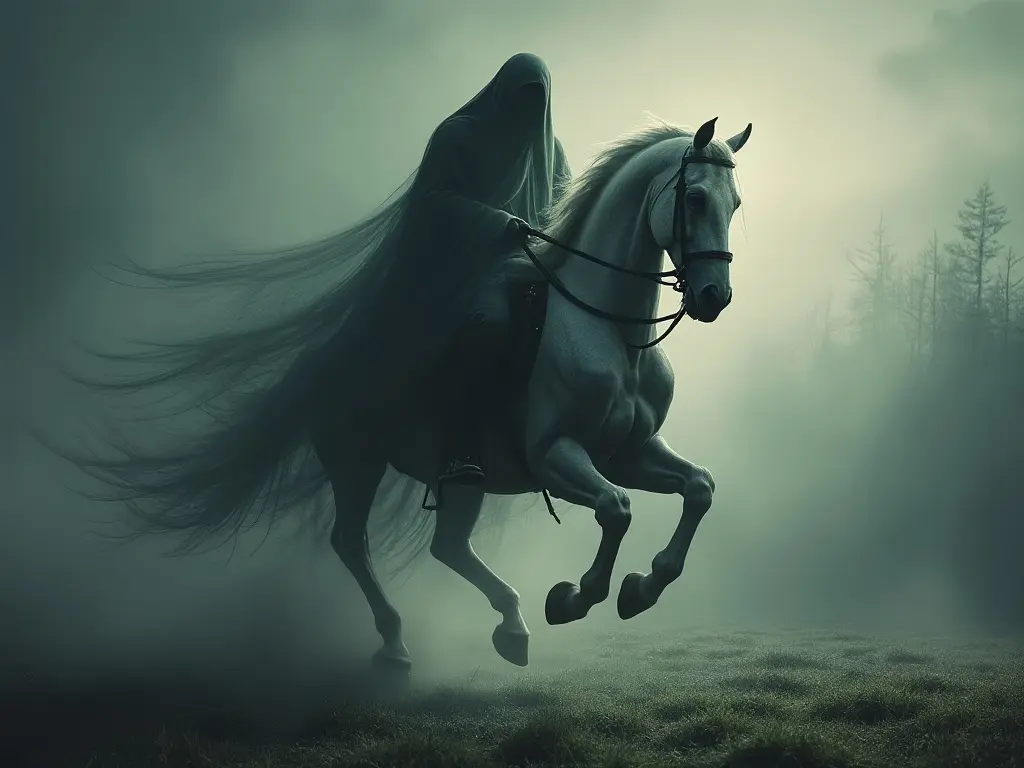 ghost riding a horse