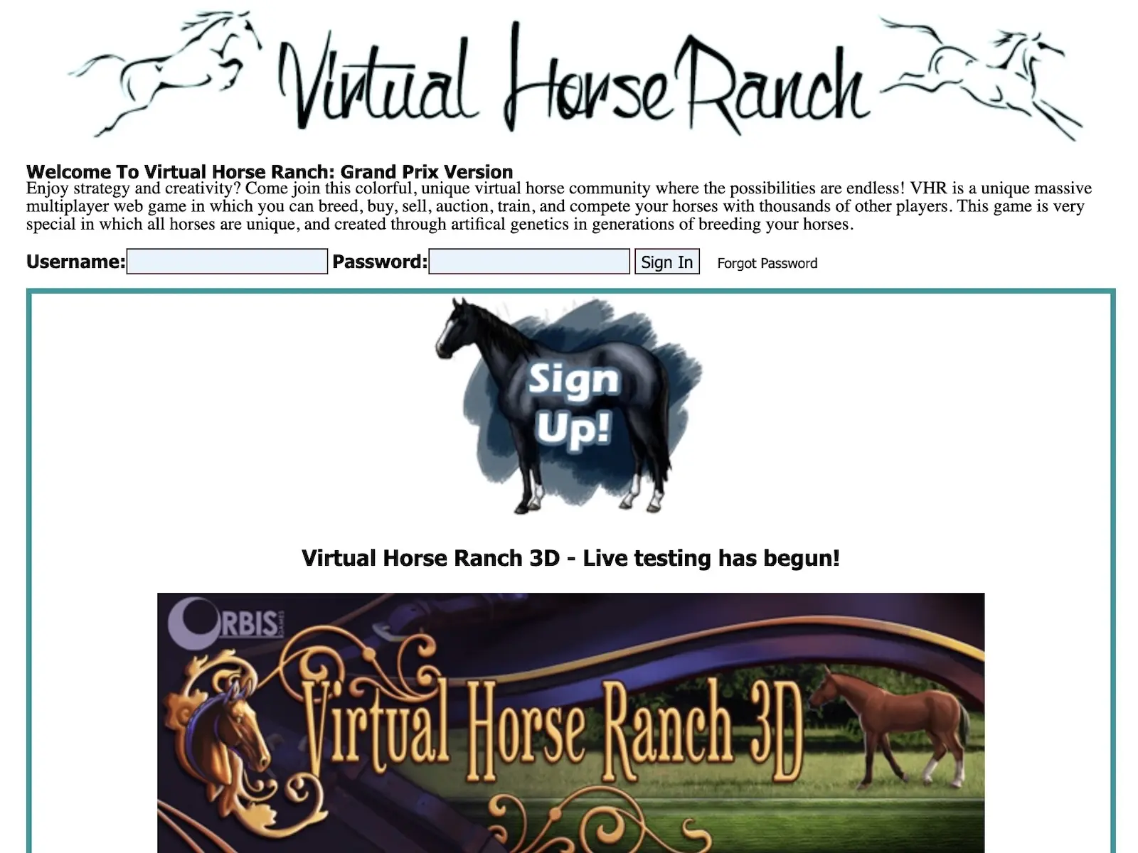 Virtual Horse Ranch